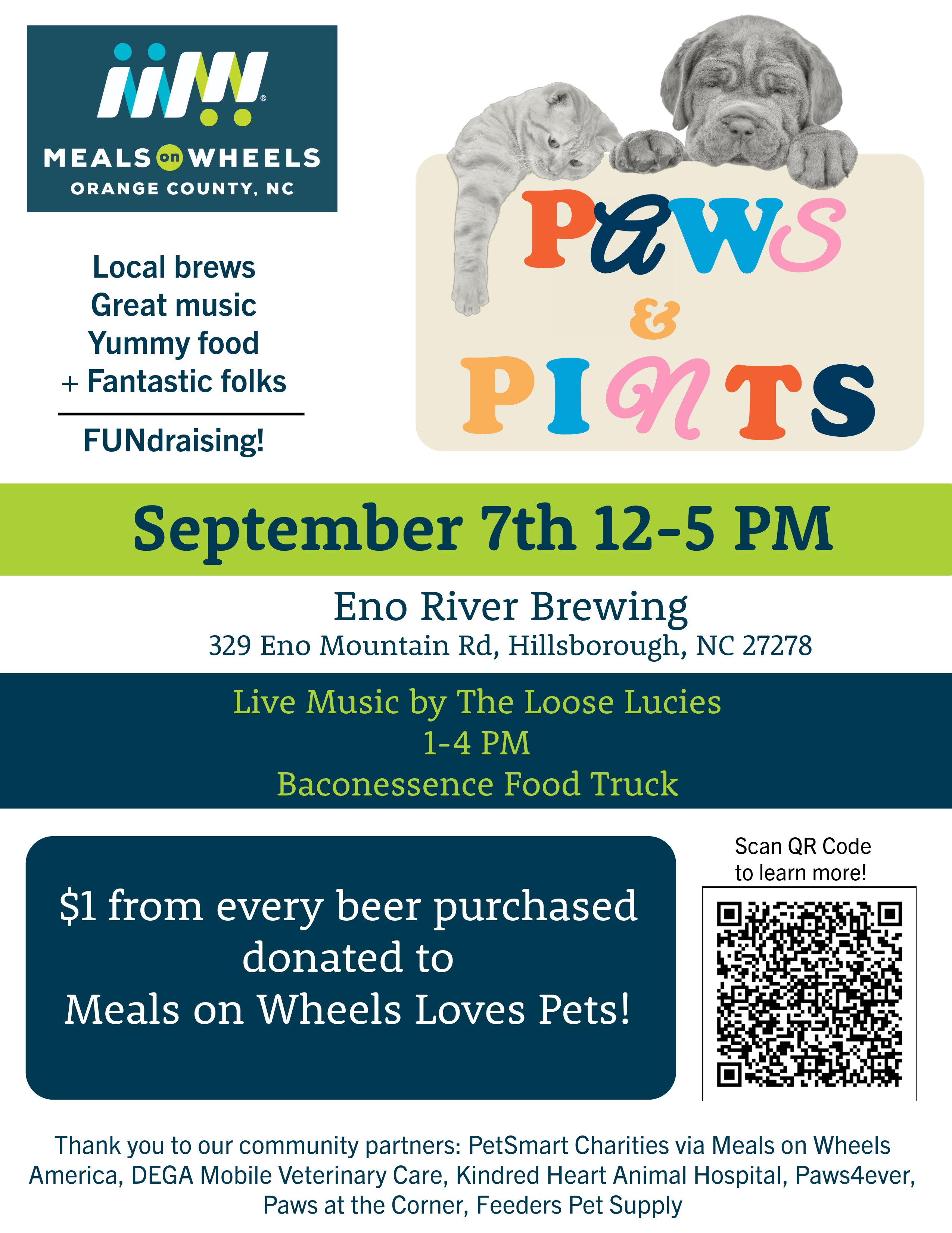 Paws and Pints 2025 Flyer